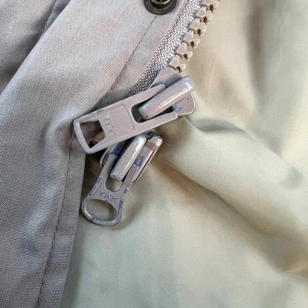 L.L. BEAN Wool Flannel Polyester Parka‎ Beige Made in USA Vintage M